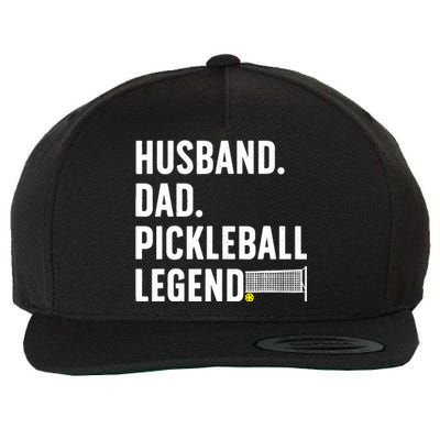 Cool Pickleball Design For Husband Dad  Pickleball Player Wool Snapback Cap