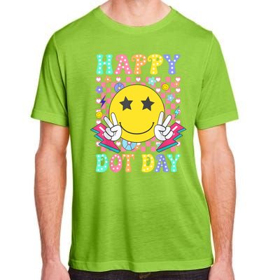 Colorful Polka Dot Happy Dot Day 2024 Smile Face Teacher Gift Adult ChromaSoft Performance T-Shirt