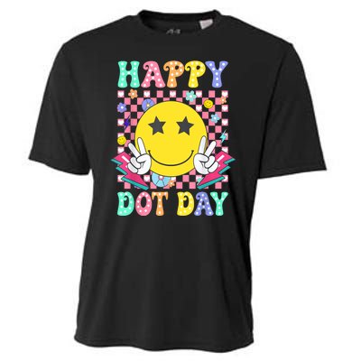 Colorful Polka Dot Happy Dot Day 2024 Smile Face Teacher Gift Cooling Performance Crew T-Shirt