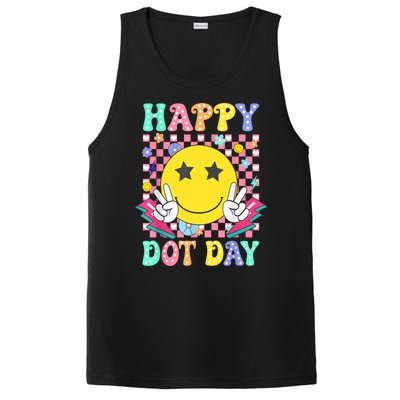 Colorful Polka Dot Happy Dot Day 2024 Smile Face Teacher Gift PosiCharge Competitor Tank