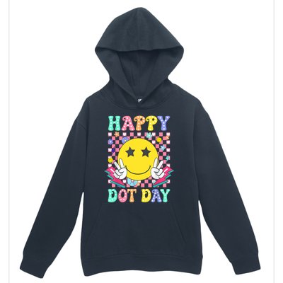 Colorful Polka Dot Happy Dot Day 2024 Smile Face Teacher Gift Urban Pullover Hoodie