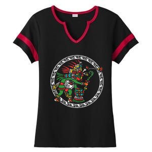 Civilization People Ethnic Aztec Symbol Art Ancient Gift Ladies Halftime Notch Neck Tee