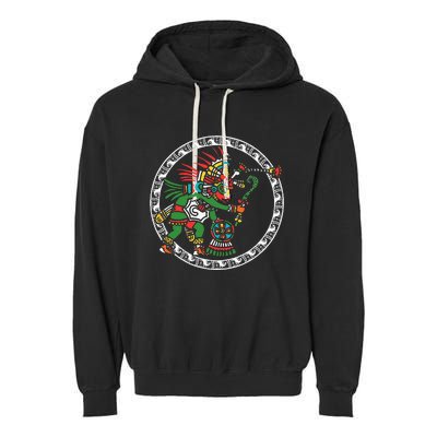 Civilization People Ethnic Aztec Symbol Art Ancient Gift Garment-Dyed Fleece Hoodie