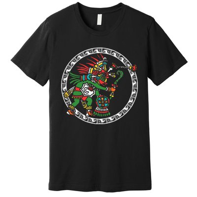 Civilization People Ethnic Aztec Symbol Art Ancient Gift Premium T-Shirt