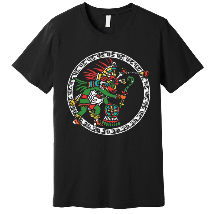 Civilization People Ethnic Aztec Symbol Art Ancient Gift Premium T-Shirt