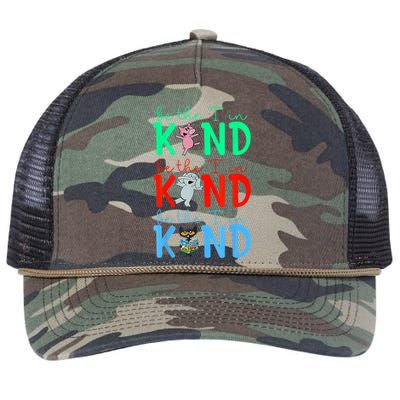 Cute Piggie Elephant Cat Motivational Kindness Quote Retro Rope Trucker Hat Cap