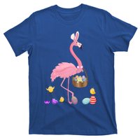 Cool Pretty Easter Gift Flamingo With Easter Basket Gift T-Shirt