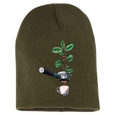 Coffee Plant Espresso Barista Short Acrylic Beanie