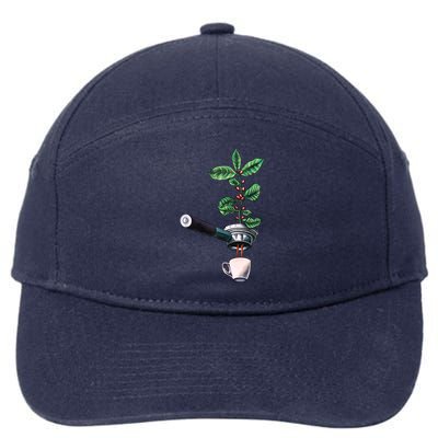 Coffee Plant Espresso Barista 7-Panel Snapback Hat