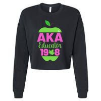 Cute Pretty Educators And Teacher Funny A.K.A Educator Student Cropped Pullover Crew