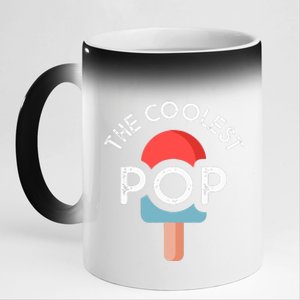 Coolest Pop Ever Ice Cream 4th Of July Men Dad Fathers Day Gift 11oz Black Color Changing Mug