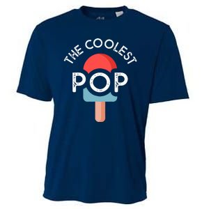 Coolest Pop Ever Ice Cream 4th Of July Men Dad Fathers Day Gift Cooling Performance Crew T-Shirt