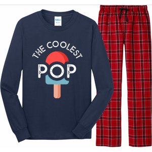 Coolest Pop Ever Ice Cream 4th Of July Men Dad Fathers Day Gift Long Sleeve Pajama Set