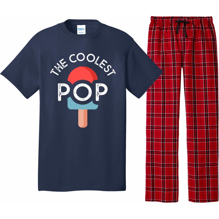 Coolest Pop Ever Ice Cream 4th Of July Men Dad Fathers Day Gift Pajama Set