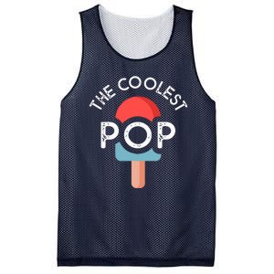 Coolest Pop Ever Ice Cream 4th Of July Men Dad Fathers Day Gift Mesh Reversible Basketball Jersey Tank