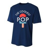 Coolest Pop Ever Ice Cream 4th Of July Men Dad Fathers Day Gift Performance Sprint T-Shirt