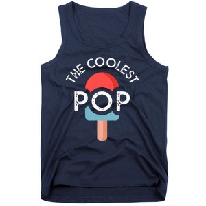 Coolest Pop Ever Ice Cream 4th Of July Men Dad Fathers Day Gift Tank Top