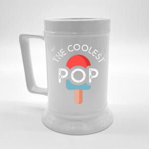 Coolest Pop Ever Ice Cream 4th Of July Men Dad Fathers Day Gift Beer Stein