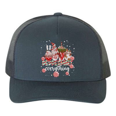 Christmas Peppermint Everything Coffee Chocolate Mocha Xmas Yupoong Adult 5-Panel Trucker Hat