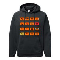 Cute Pumpkin Emoji Performance Fleece Hoodie