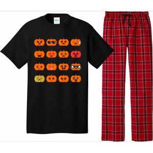 Cute Pumpkin Emoji Pajama Set