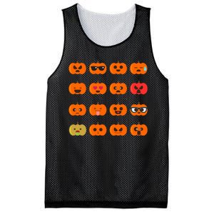 Cute Pumpkin Emoji Mesh Reversible Basketball Jersey Tank