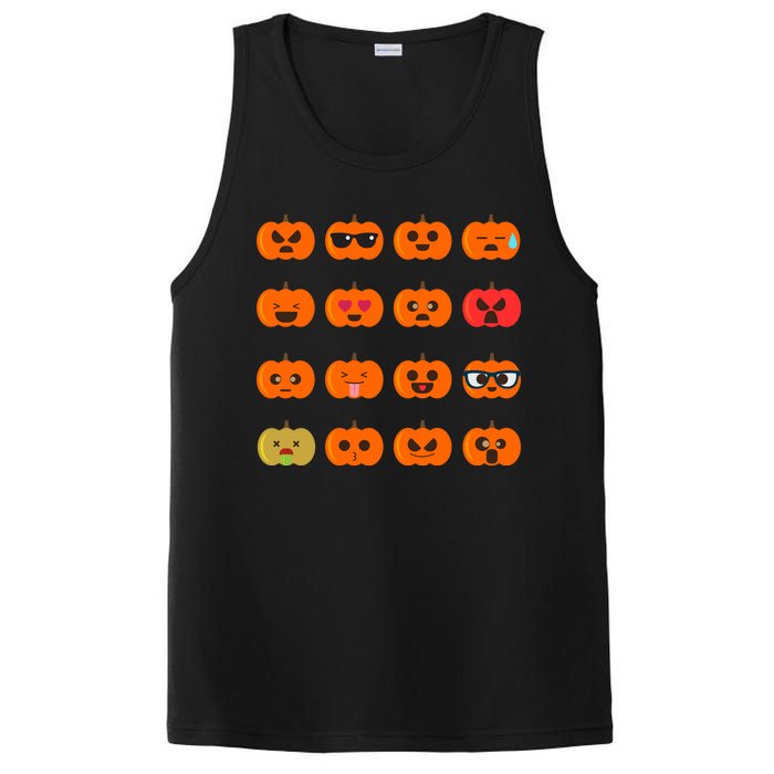 Cute Pumpkin Emoji PosiCharge Competitor Tank