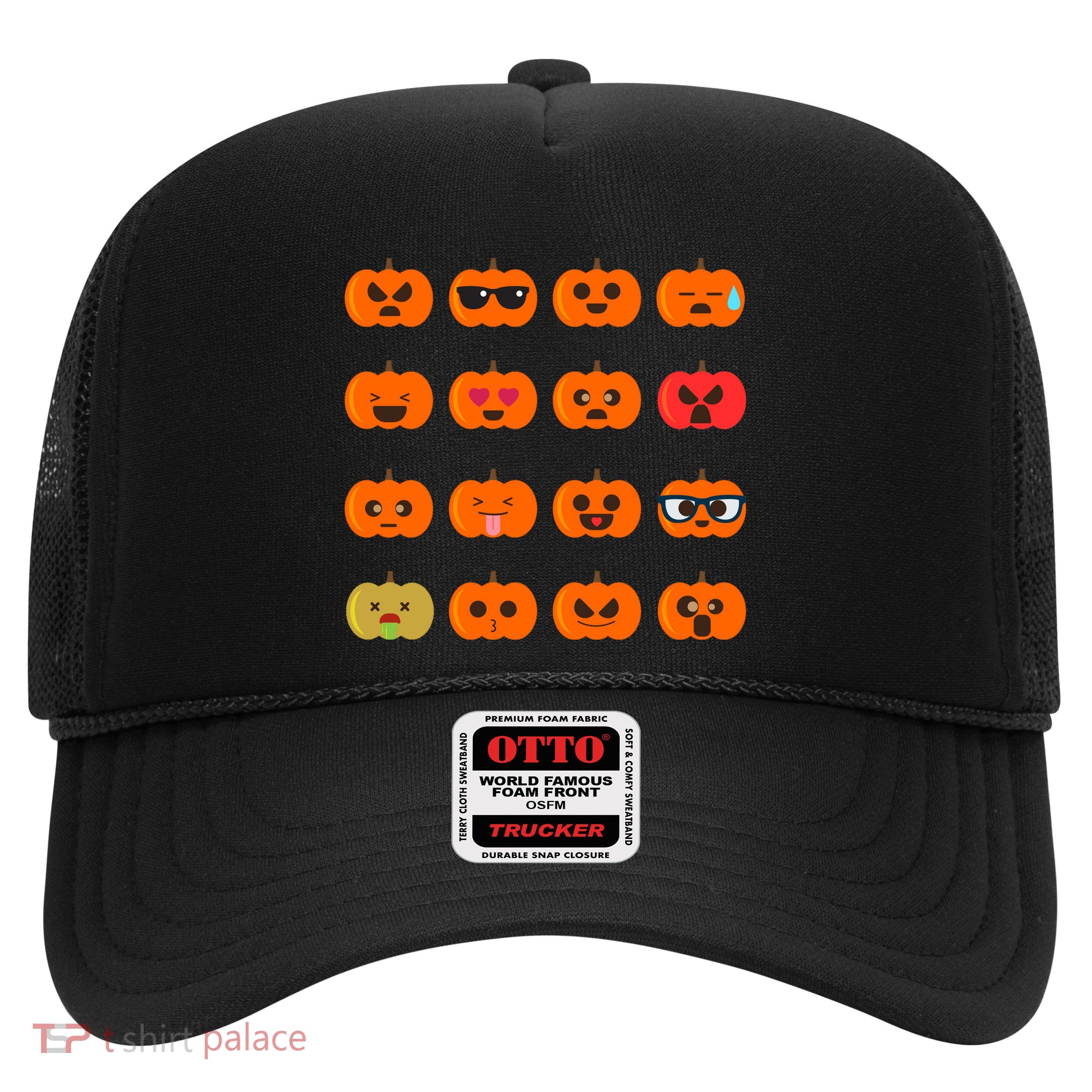Cute Pumpkin Emoji Trucker Hat