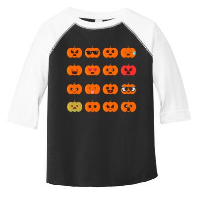Cute Pumpkin Emoji Toddler Fine Jersey T-Shirt