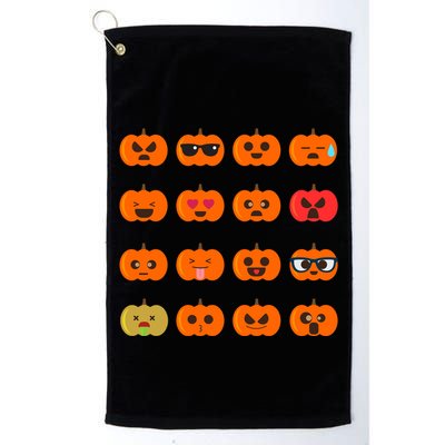 Cute Pumpkin Emoji Golf Towel