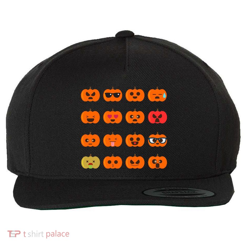 Cute Pumpkin Emoji Wool Snapback Cap