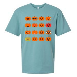 Cute Pumpkin Emoji Sueded Cloud Jersey T-Shirt