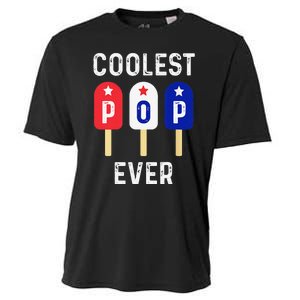 Coolest Pop Ever Popsicle Best Dad Ever Cool Fathers Day Cooling Performance Crew T-Shirt