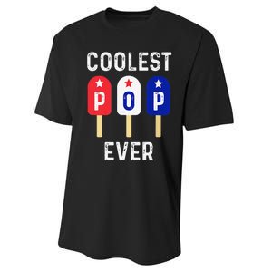 Coolest Pop Ever Popsicle Best Dad Ever Cool Fathers Day Performance Sprint T-Shirt