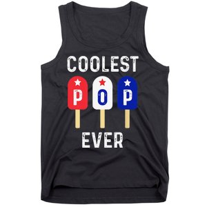 Coolest Pop Ever Popsicle Best Dad Ever Cool Fathers Day Tank Top