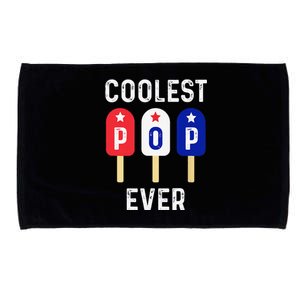 Coolest Pop Ever Popsicle Best Dad Ever Cool Fathers Day Microfiber Hand Towel