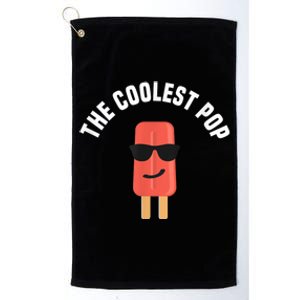 Coolest Pop Ever Popsicle Funny Retro Bomb Fathers Day Gift Platinum Collection Golf Towel