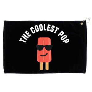 Coolest Pop Ever Popsicle Funny Retro Bomb Fathers Day Gift Grommeted Golf Towel