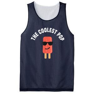 Coolest Pop Ever Popsicle Funny Retro Bomb Fathers Day Gift Mesh Reversible Basketball Jersey Tank