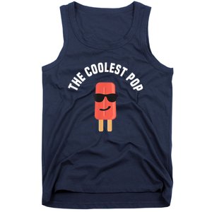 Coolest Pop Ever Popsicle Funny Retro Bomb Fathers Day Gift Tank Top