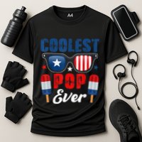 Coolest Pop Ever Popsicle Funny Retro Bomb Fathers Day Gift Cooling Performance Crew T-Shirt