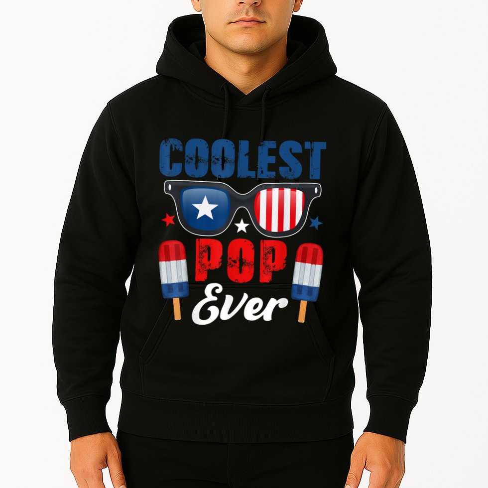 Coolest Pop Ever Popsicle Funny Retro Bomb Fathers Day Gift Hoodie