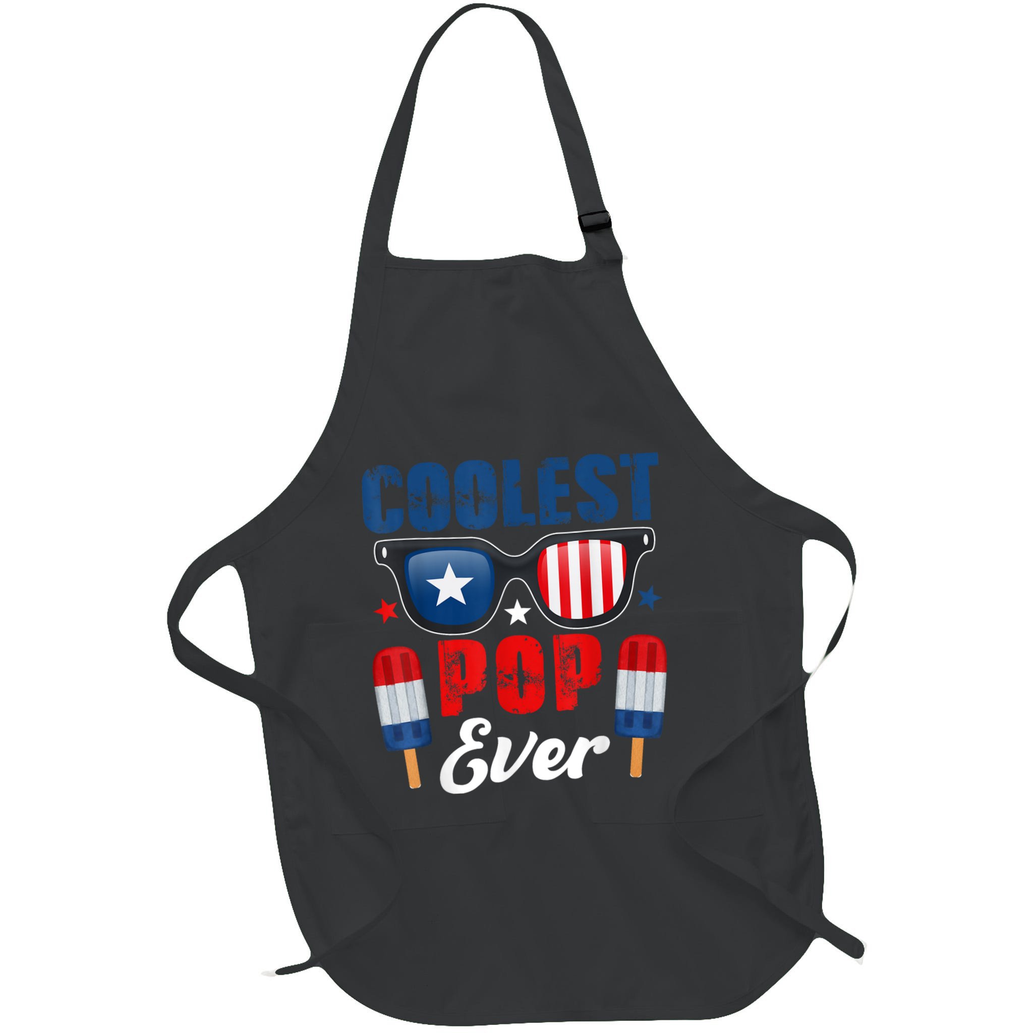 Coolest Pop Ever Popsicle Funny Retro Bomb Fathers Day Gift Apron