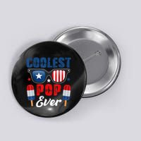 Coolest Pop Ever Popsicle Funny Retro Bomb Fathers Day Gift Button
