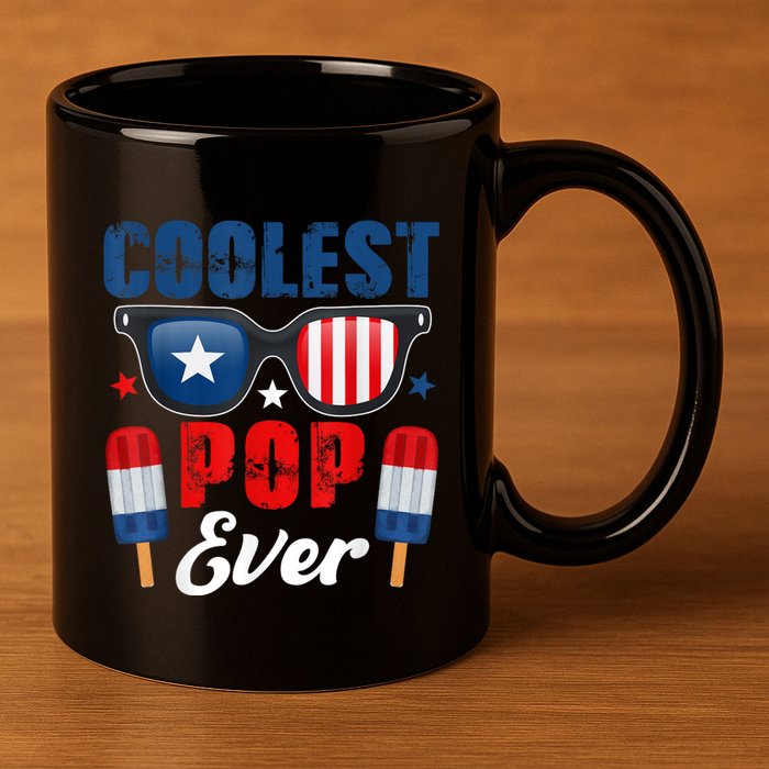 Coolest Pop Ever Popsicle Funny Retro Bomb Fathers Day Gift 11oz C Handle Ceramic Mug