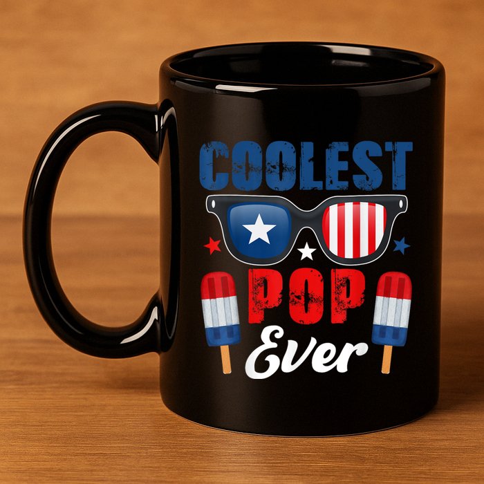 Coolest Pop Ever Popsicle Funny Retro Bomb Fathers Day Gift 11oz C Handle Ceramic Mug