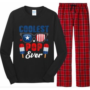 Coolest Pop Ever Popsicle Funny Retro Bomb Fathers Day Gift Long Sleeve Pajama Set