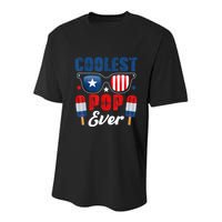 Coolest Pop Ever Popsicle Funny Retro Bomb Fathers Day Gift Youth Performance Sprint T-Shirt