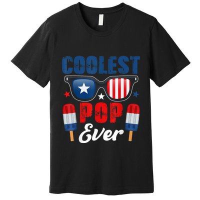 Coolest Pop Ever Popsicle Funny Retro Bomb Fathers Day Gift Premium T-Shirt
