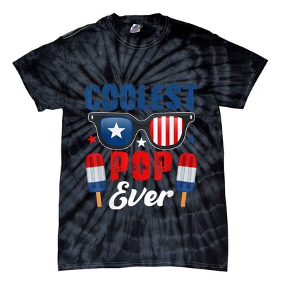 Coolest Pop Ever Popsicle Funny Retro Bomb Fathers Day Gift Tie-Dye T-Shirt